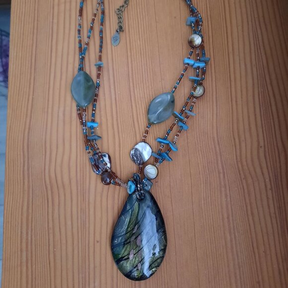 Ethel & Myrtle Art Glass Necklace - Picture 2 of 3
